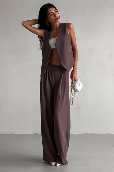 Брючный костюм женский с жилеткой ANN-427A560 Брючный костюм женский с жилеткой ANN-427A560