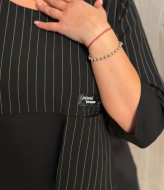 Черный брючный костюм женский  VK-066A600