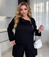 Брючный костюм женский черный VK-067A650 Брючный костюм женский черный VK-067A650