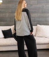 Трикотажный костюм с широкими брюками NS-201A670