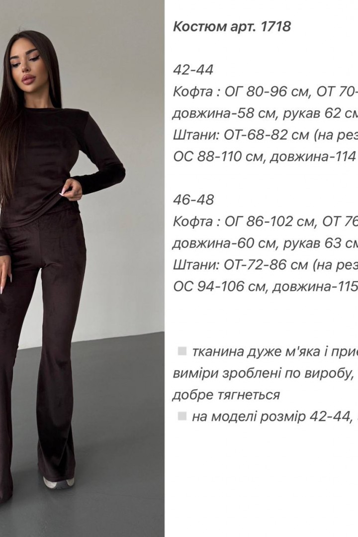 Велюровый костюм ANA-1718A14