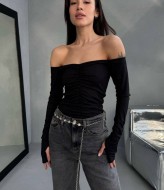 Лонгслів із відкритими плечами MIK-4257A190