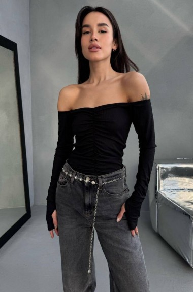 Лонгслів із відкритими плечами MIK-4257A190