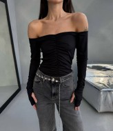 Лонгслів із відкритими плечами MIK-4257A190