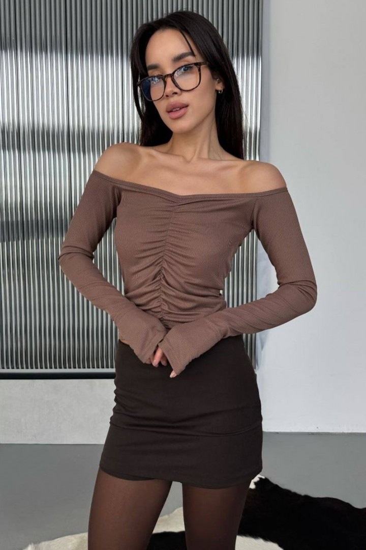 Лонгслів із відкритими плечами MIK-4257A190