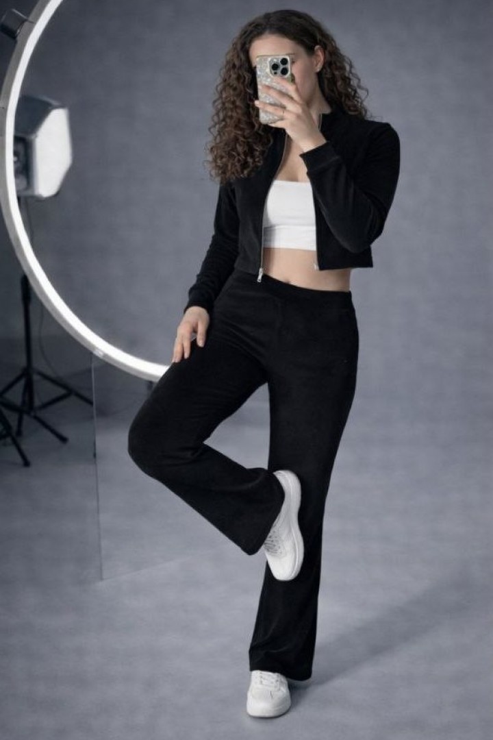 Стильный велюровый костюм MIK-1715A590