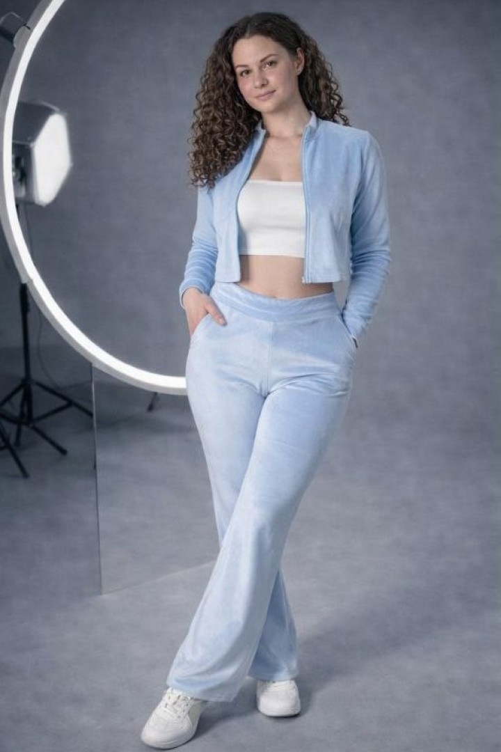 Стильный велюровый костюм MIK-1715A590