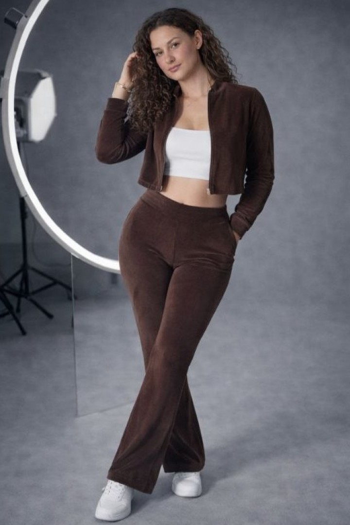 Стильный велюровый костюм MIK-1715A590