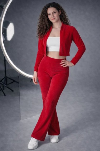 Стильный велюровый костюм MIK-1715A590