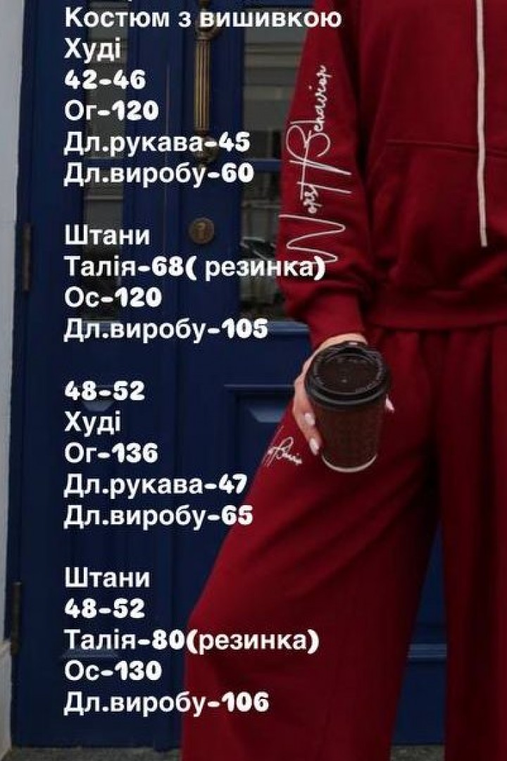 Спортивний костюм з вишивкою JOM-8005.1A1490