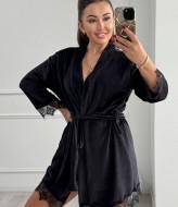 Домашній халат з мереживом XOF-7006A350