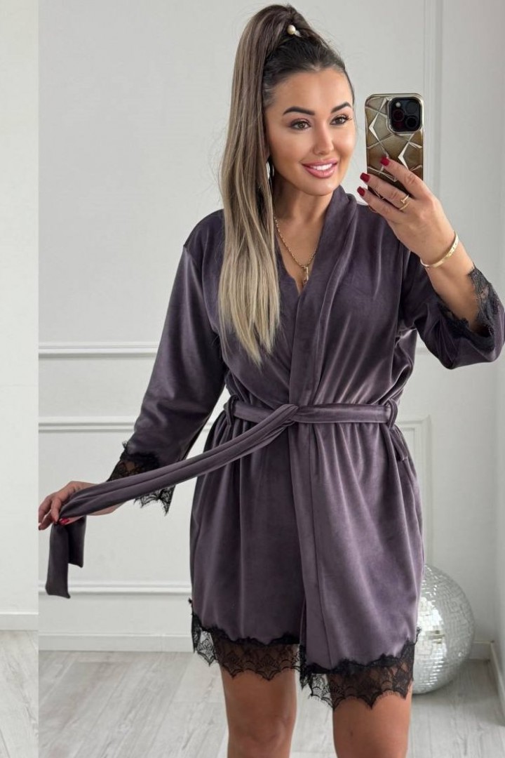 Домашній халат з мереживом XOF-7006A350