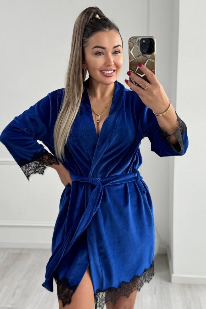 Домашній халат з мереживом XOF-7006A350