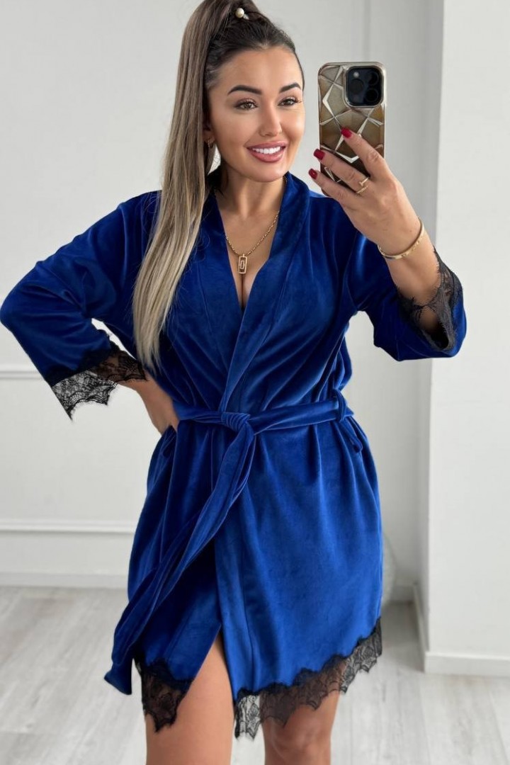 Домашній халат з мереживом XOF-7006A350