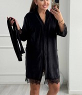 Домашній халат з мереживом XOF-7006A350