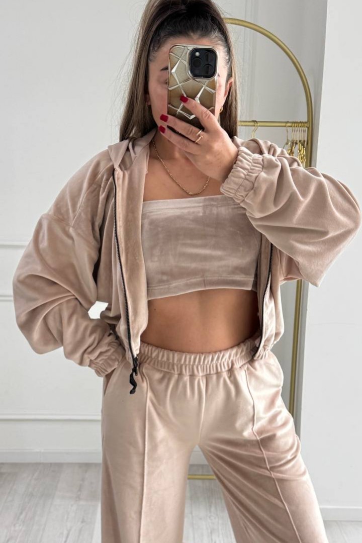 Костюм трійка кофта, топ і штани XOF-7005A520