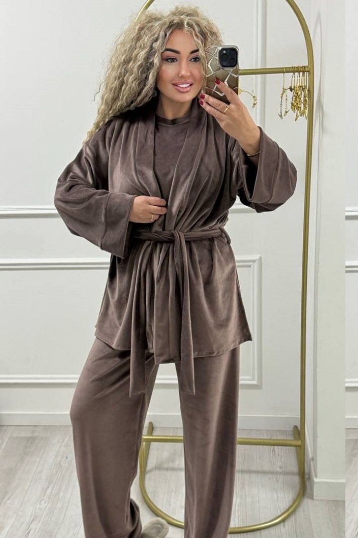 Велюровый костюм тройка XOF-7004A515