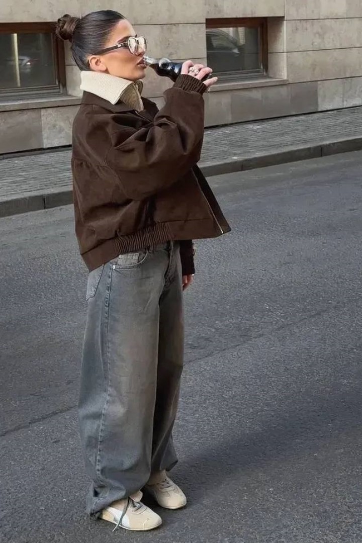 Замшева куртка-бомбер ZL-035A1300