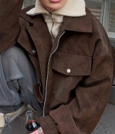 Замшева куртка-бомбер ZL-035A1300