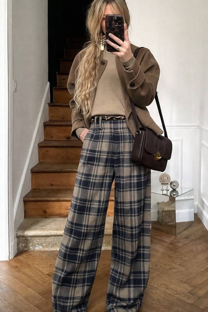 Клетчатые брюки DN-290A550