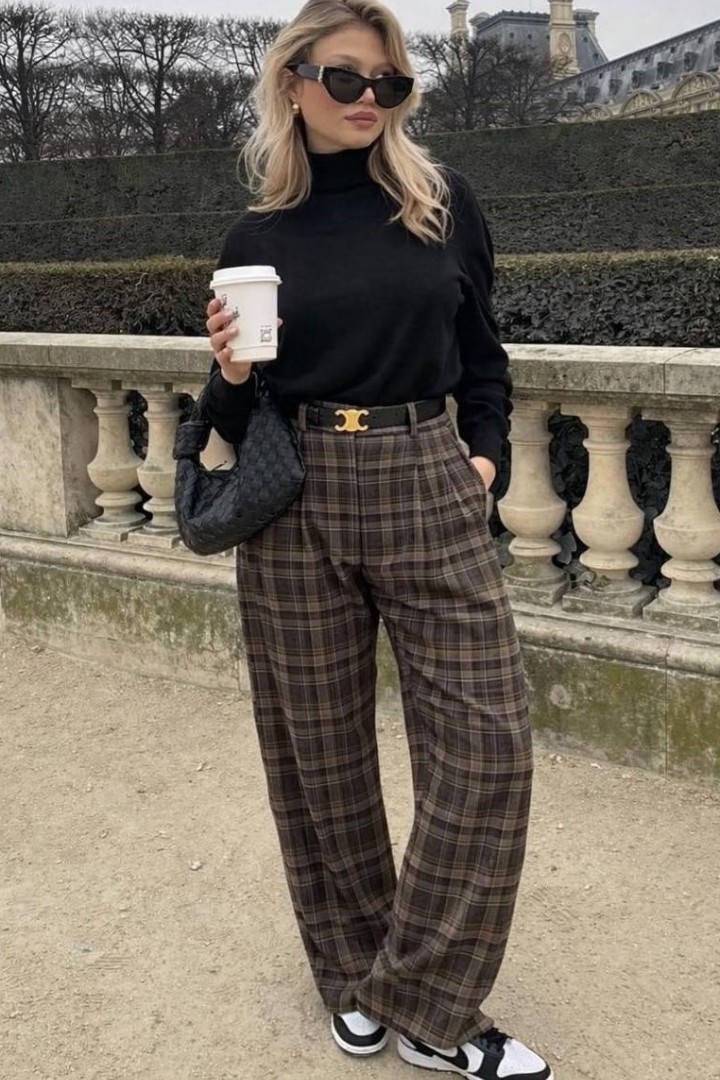 Клетчатые брюки DN-290A550