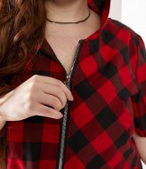 Платье в клетку для полных NU-1373A16