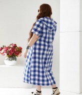 Платье в клетку для полных NU-1373A16