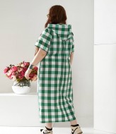 Платье в клетку для полных NU-1373A16