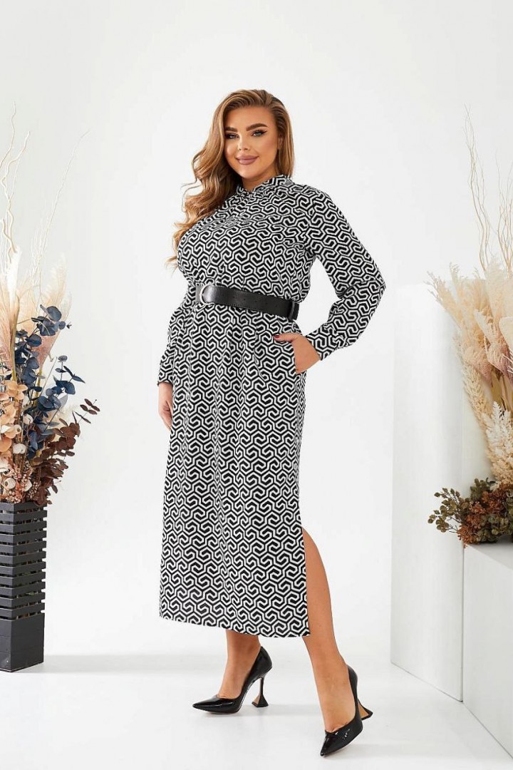 Платье длины миди GOL-1954A750