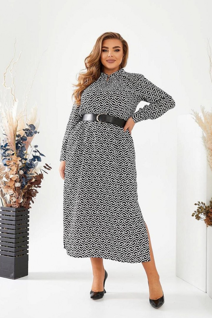 Платье длины миди GOL-1954A750