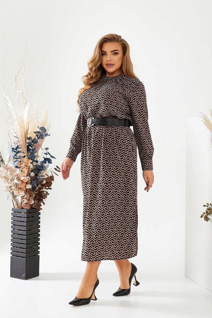 Платье длины миди GOL-1954A750