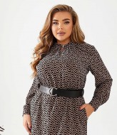 Платье длины миди GOL-1954A750