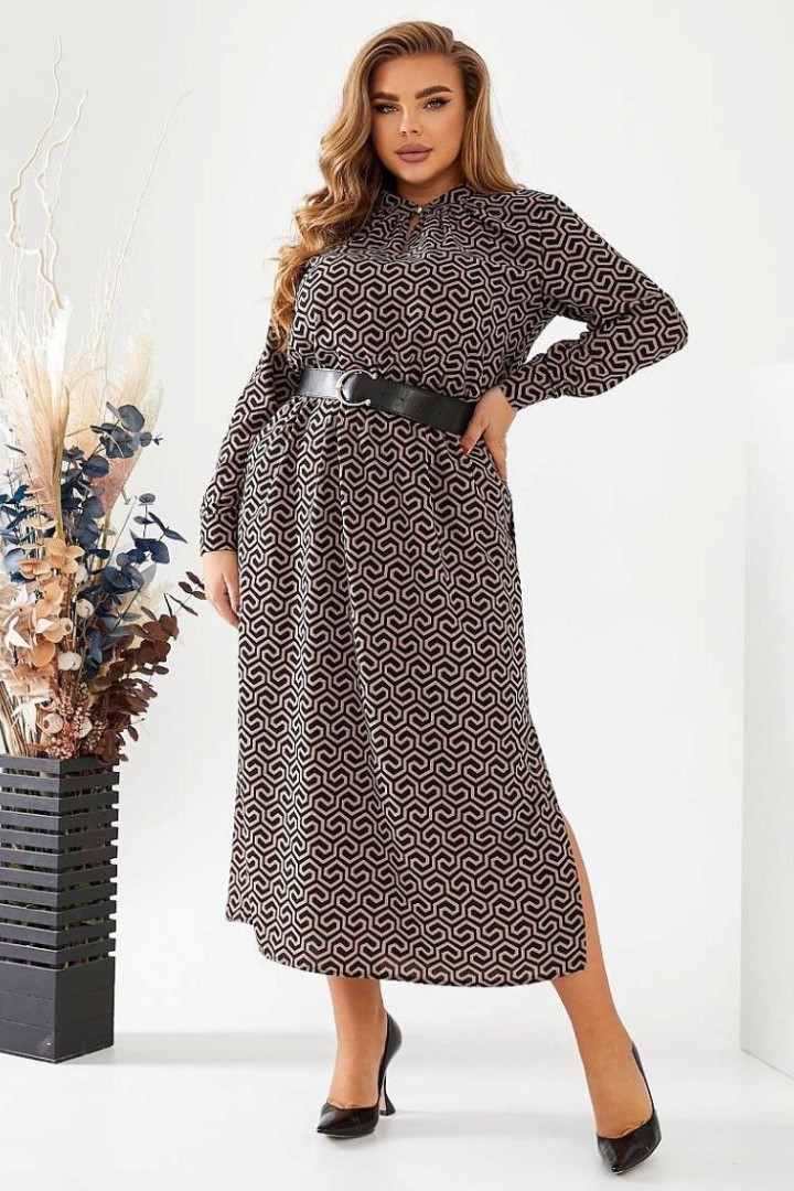 Платье длины миди GOL-1954A750