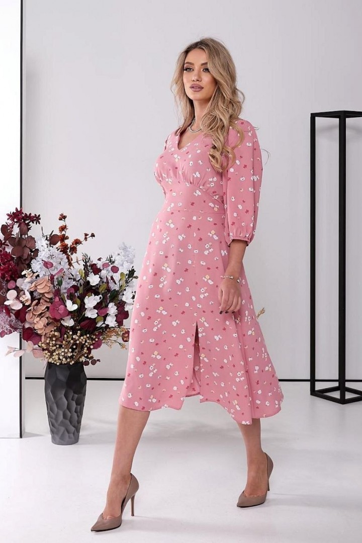 Платье с разрезом GOL-1857A650