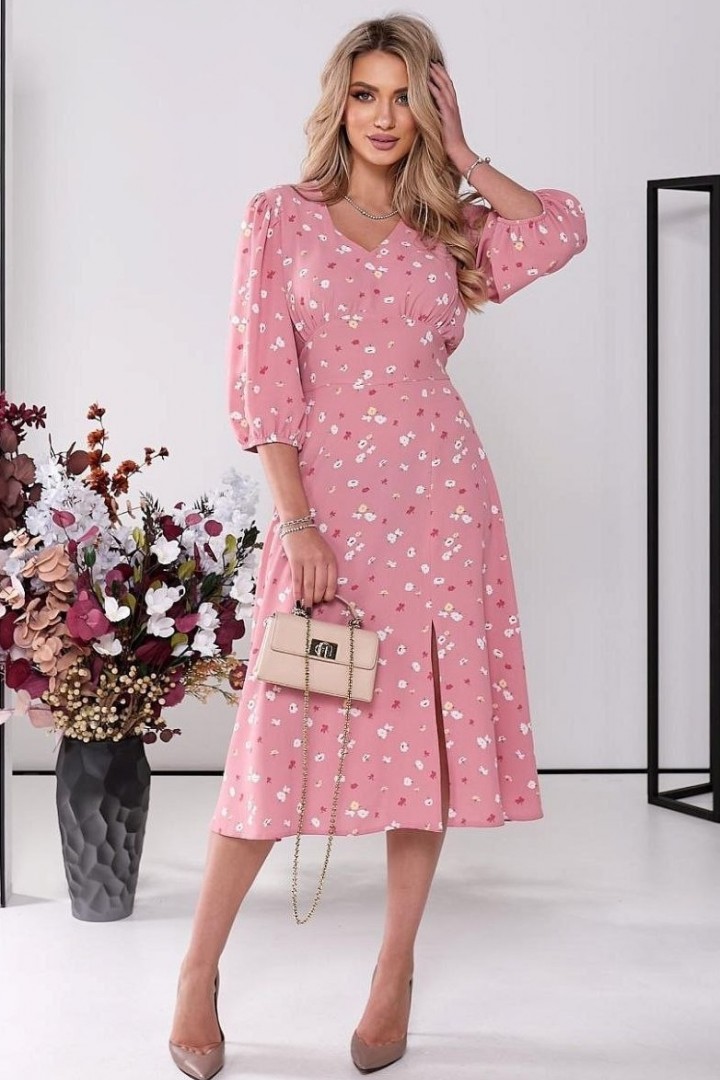 Платье с разрезом GOL-1857A650