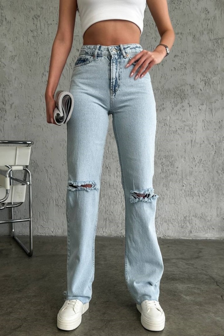 Джинсы с разрезами WOW-7626A19