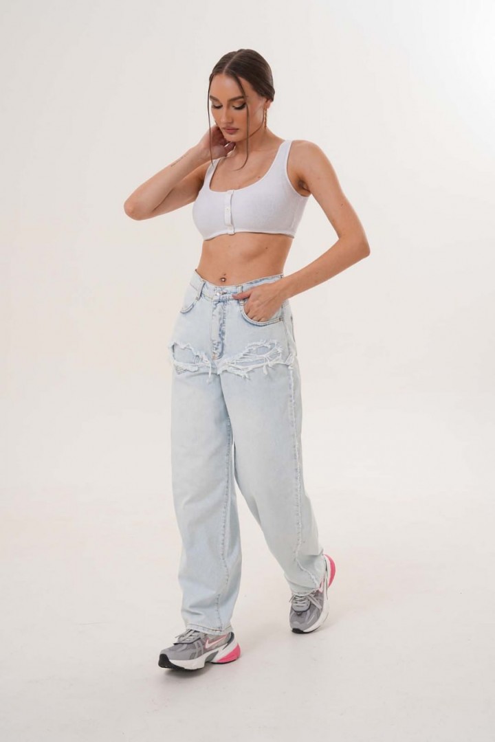 Джинсы багги WOW-383A22