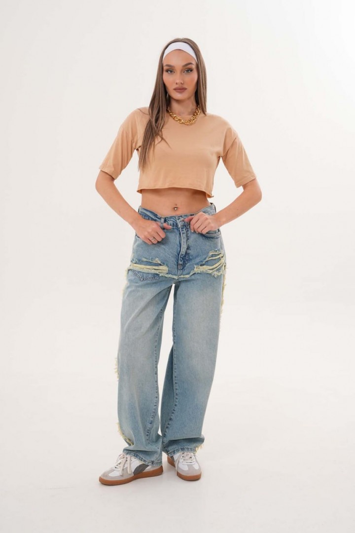 Джинсы багги WOW-383A22