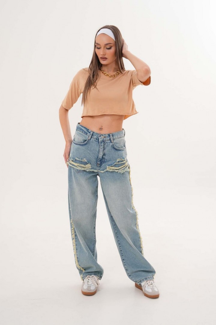 Джинсы багги WOW-383A22