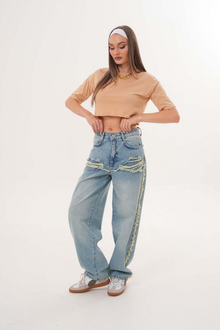 Джинсы багги WOW-383A22