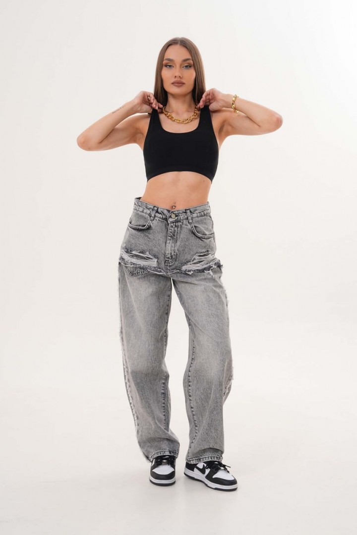 Джинсы багги WOW-383A22