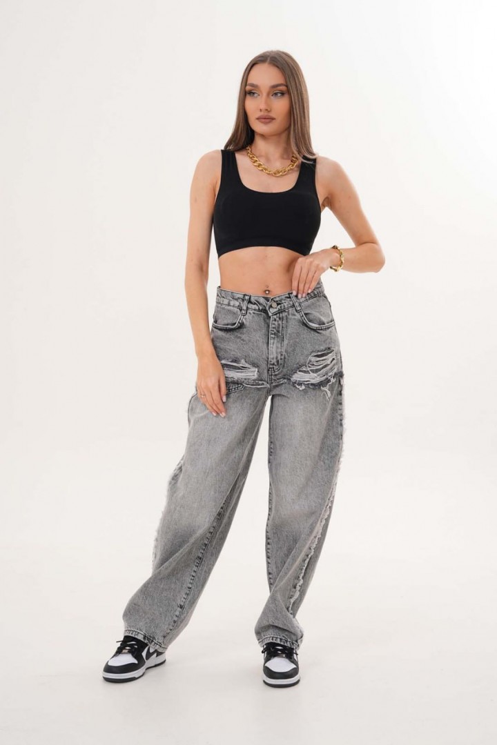 Джинсы багги WOW-383A22