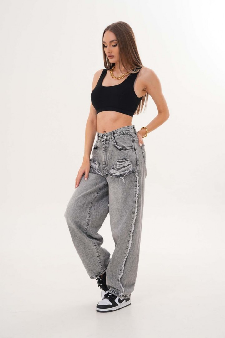 Джинсы багги WOW-383A22