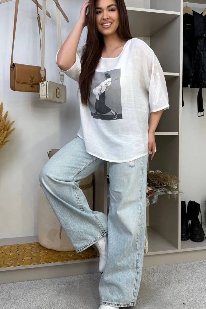 Вільна футболка ZL-312A400