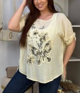 Льняная футболка ZL-387A450