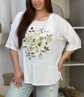 Льняная футболка ZL-380A450