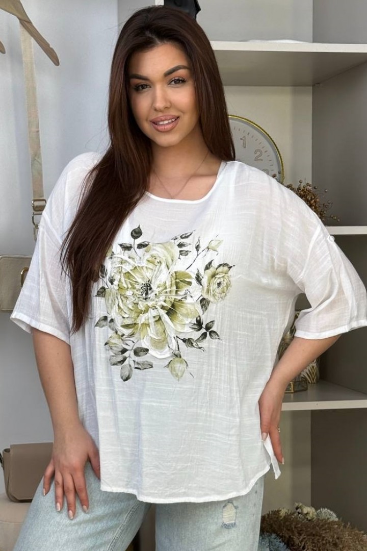 Льняная футболка ZL-380A450