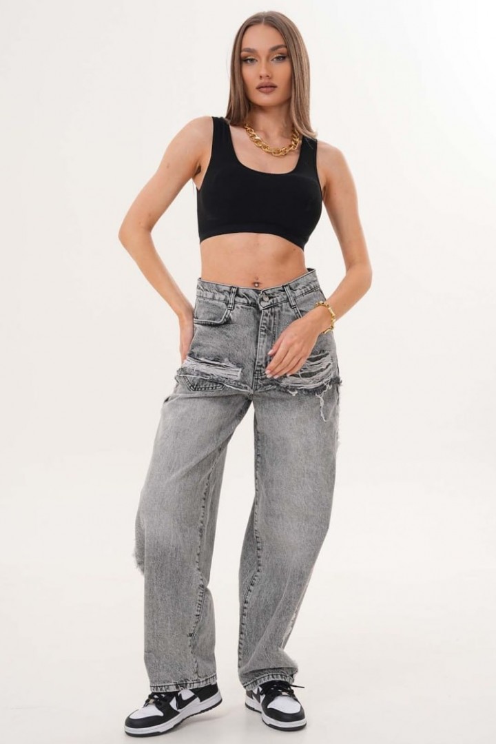 Джинсы багги WOW-383A22