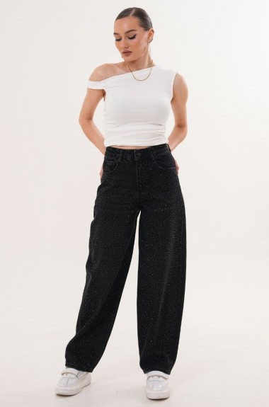 Джинсы со стразами WOW-1775A23