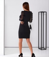 Платье с прозрачными рукавами  IB-1411A450